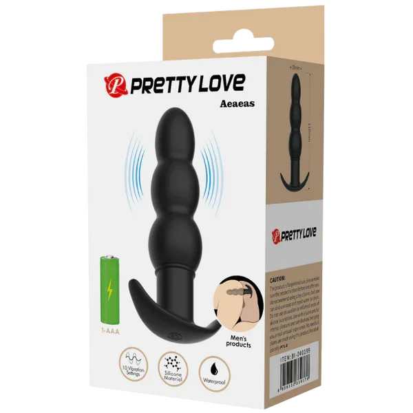 Silicone Butt Plug - Aeaeas (Black)-BI-040199