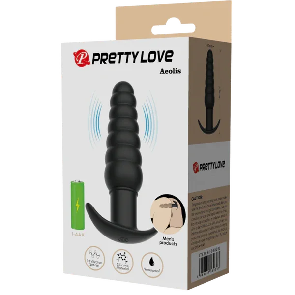 Silicone Butt Plug - Aeolis (Black)-BI-040201