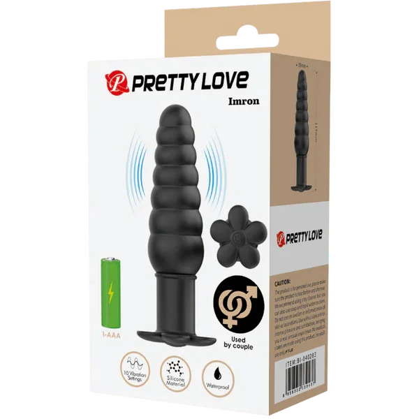 Silicone Butt Plug - Imron (Black)-BI-040203