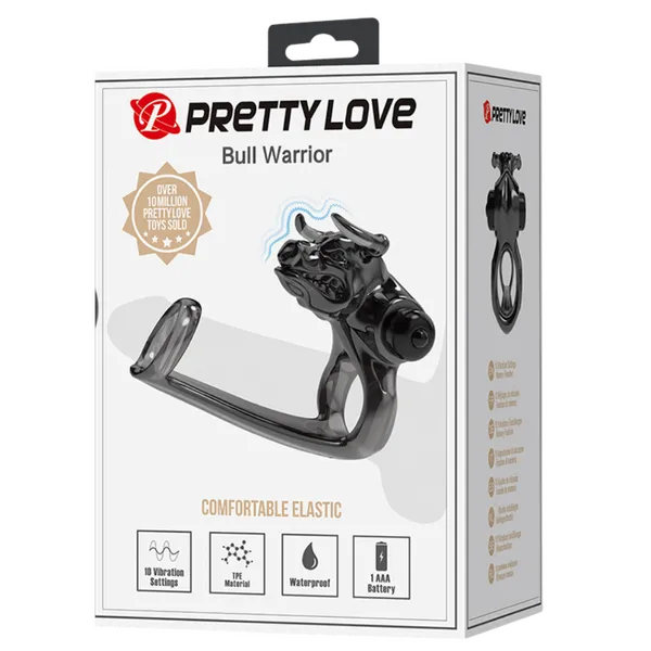 Bull Warrior Cockring (Black) - Take A Peek