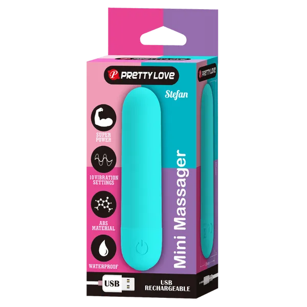Stefan - Rechargeable Mini Massager (Blue) - Take A Peek