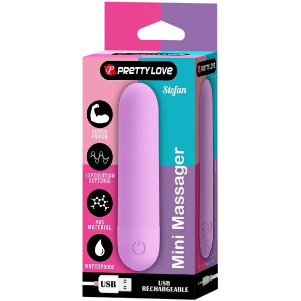Stefan - Rechargeable Mini Massager (Purple) - Take A Peek