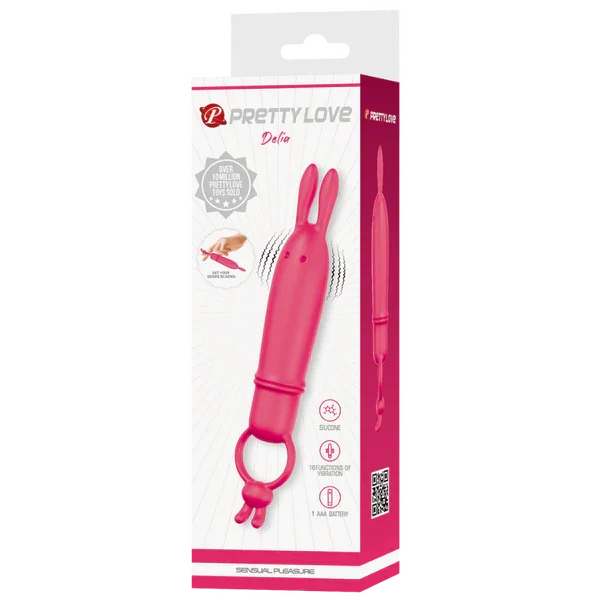 Bunny Finger Vibrator - Delia (Pink)-BI-300133