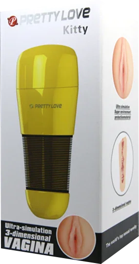 Kitty Vagina Masturbator (Gold) - Take A Peek