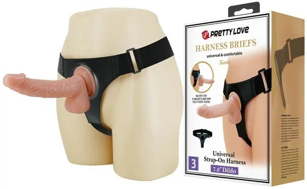 Universal Strap-On Harness (7.2" Dildo) - Take A Peek