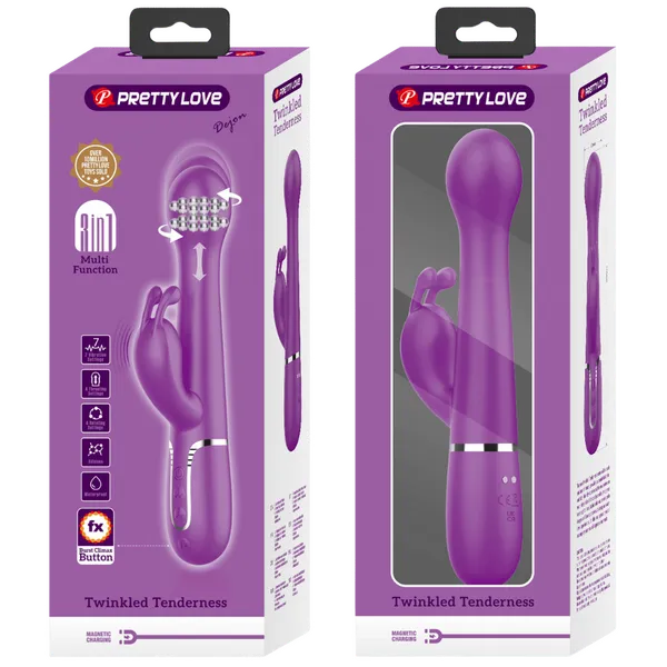 Dejon - 3in1 Multi-function Vibrator (Purple)-BW-500014-3