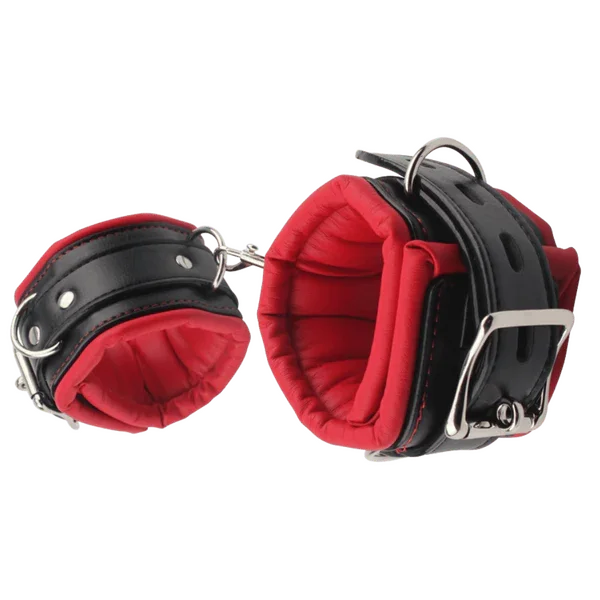 Super Soft Hand Cuffs (Red/Black)-CN-632106792