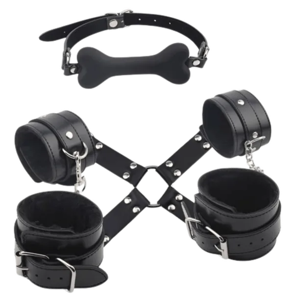 Fully Restrain You Lover Set (Black) - Take A Peek