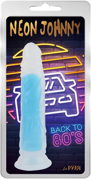 Neon Johnny 8.4" (Glow Blue) Plus Free Clean Vibe - Take A Peek