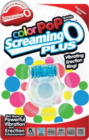 Screaming O Color Pop Quickie Plus (Blue) - Take A Peek