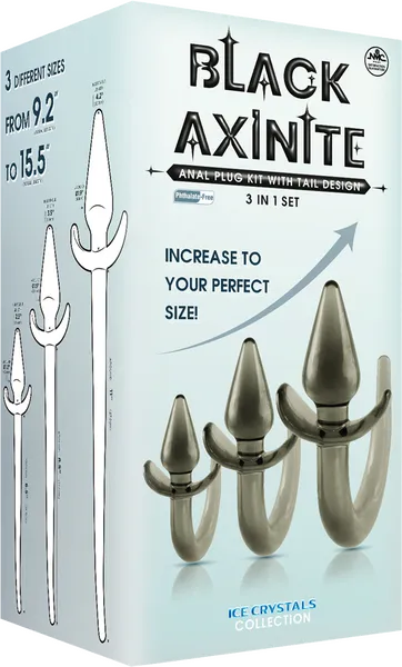 3 In 1 Anal Plug Kit with Tail (Smoke) - Take A Peek