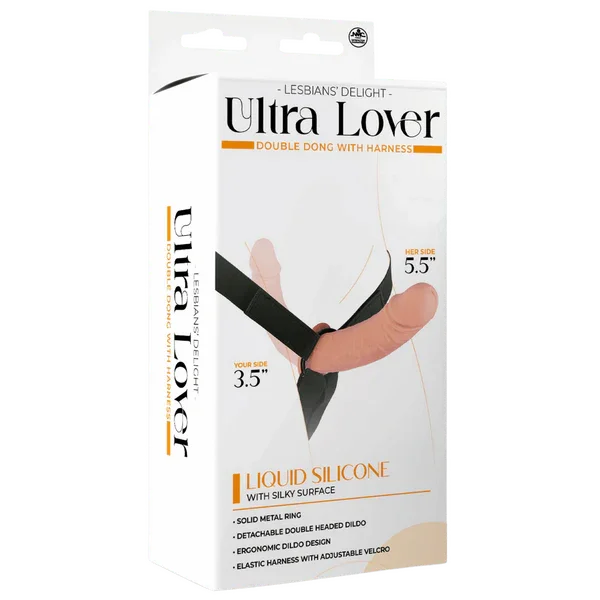 Ultra Lover - Double Dong with Harness (Flesh)-FNQ003A000-001