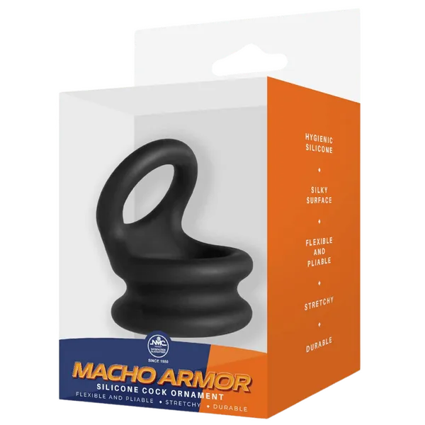 Silicone Cock Ornament - Large (Black)-FNR007A000-010