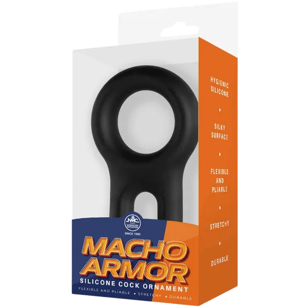 Silicone Cock & Ball Ornament - (Black) - Take A Peek