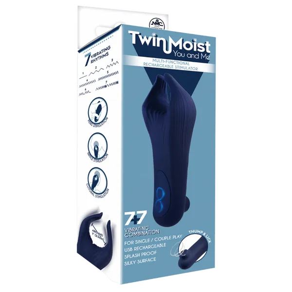 Multi-Functional Rechargeable Stimulator (Blue) - Take A Peek