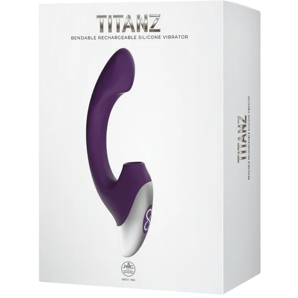 Thumping Rechargeable Silicone Vibrator (Purple) - Take A Peek