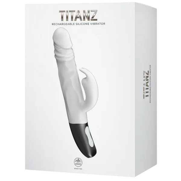 Rotating Rabbit Rechargeable Silicone Vibrator (White) - Take A Peek