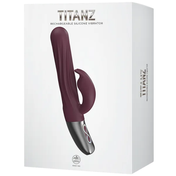 Thrusting Rabbit Rechargeable Silicone Vibrator (Rubine Red) - Take A Peek