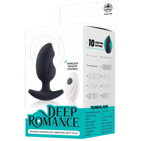 Remote Controlled Vibrating Butt Plug (Black) - Take A Peek