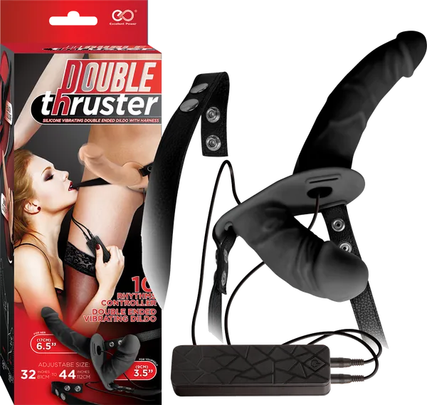 Double Thruster Strap-on (Black) - Take A Peek