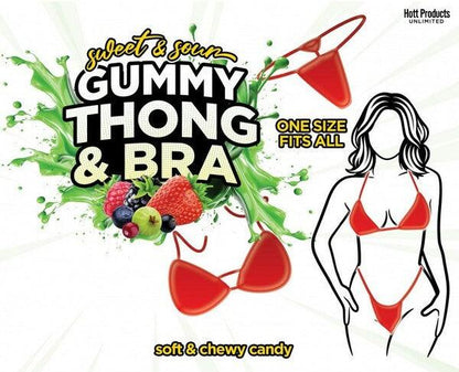 Sweet & Sour Gummy Thong & Bra - Take A Peek