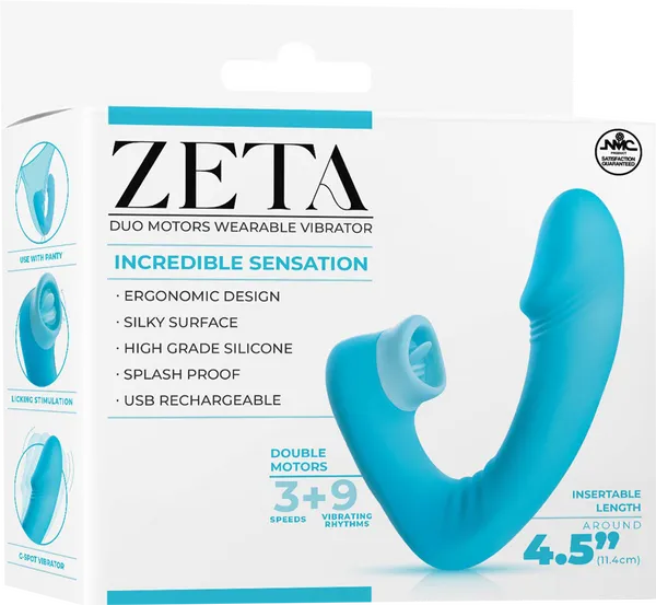 Dual Motor Wearable Vibrator (Blue) - Take A Peek