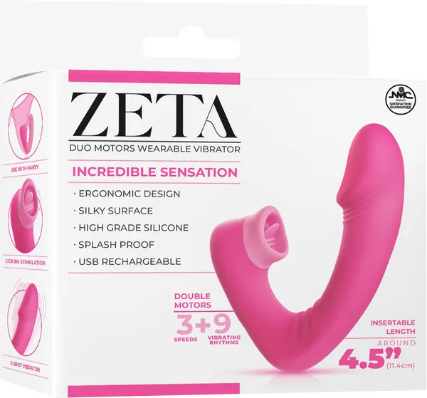 Dual Motor Wearable Vibrator (Pink)-KPBQ031A00-027