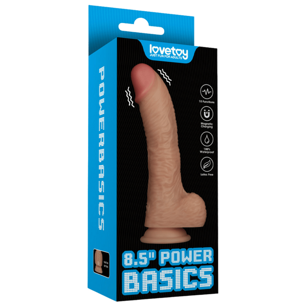 8.5'' Vibrating Power Basics Cock (Flesh)-LV111203