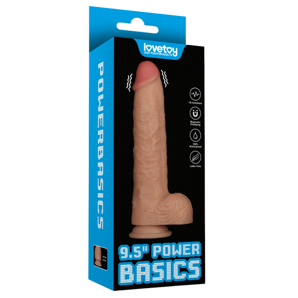 9.5'' Vibrating Power Basics Cock (Flesh)-LV111205
