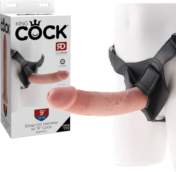 Strap On Harness With 9" Cock (Flesh) - Take A Peek