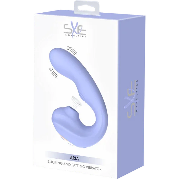 Aria - Sucking & Patting Vibrator (Blue)-SXE-0661