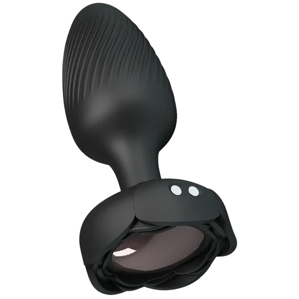 Osborn - Light-Up Rechargeable Butt Plug (Black)-BI-040183