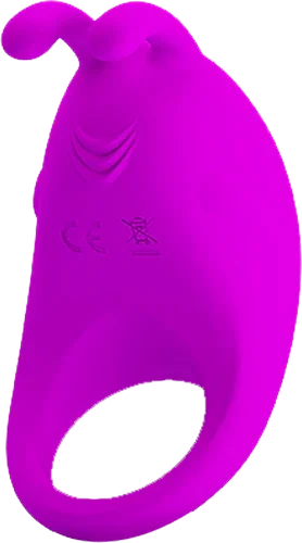 Rechargeable Rabbit Vibrator Cockring (Purple) - Take A Peek