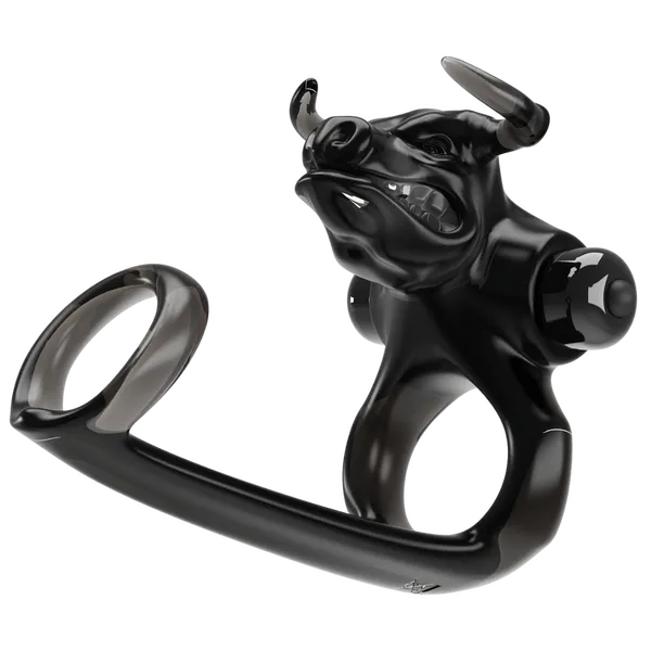Bull Warrior Cockring (Black) - Take A Peek