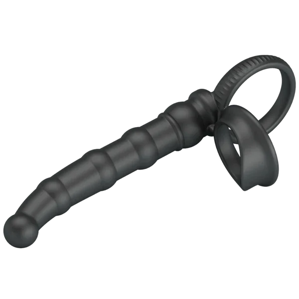 Tatum - Cockring with Anal Probe (Black)-BI-210375