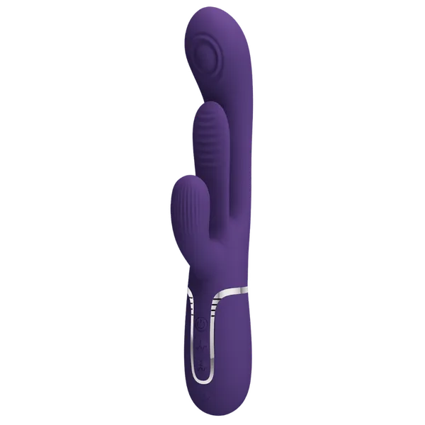 Shania - 4in1 Multi-function Vibrator (Dark Purple) - Take A Peek