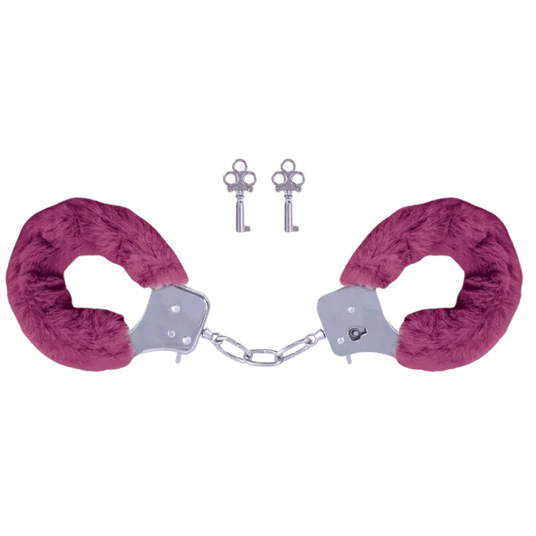 Furry Handcuffs (Red) - Take A Peek