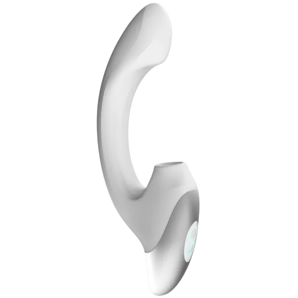 Thumping Rechargeable Silicone Vibrator (White) - Take A Peek