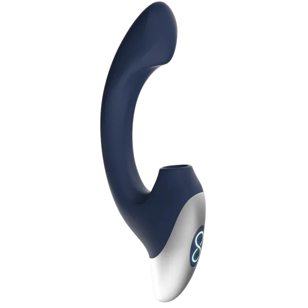 Thumping Rechargeable Silicone Vibrator (Blue) - Take A Peek