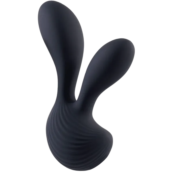 Dual Motors Silicone Vibrator (Black) - Take A Peek