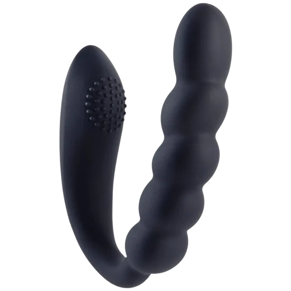 Bendable Dual Motors Silicone Stimulator (Black) - Take A Peek
