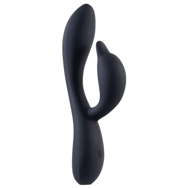Dual Motor Silicone Vibrator (Black) - Take A Peek