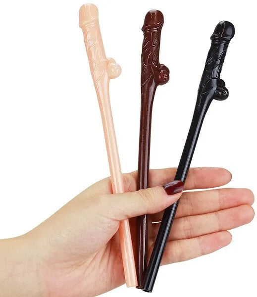 Willy Straws (Flesh, Brown, Black) - Take A Peek