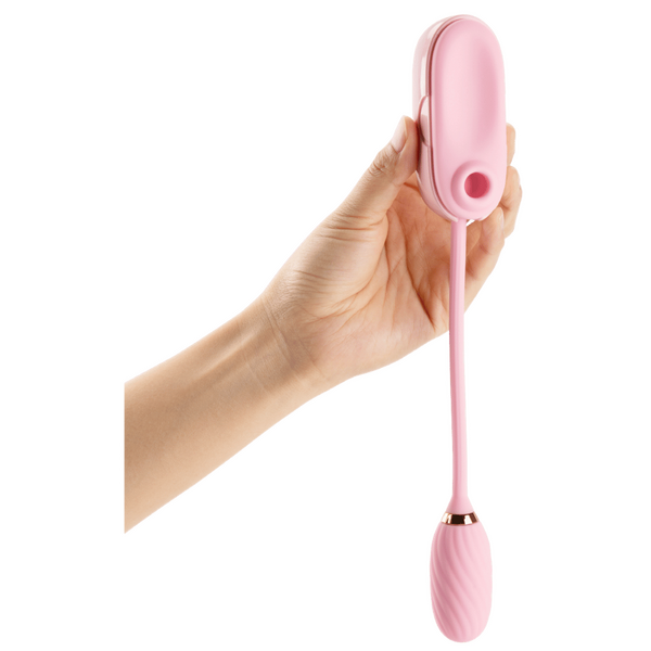 LOUIS - Suction & Vibrating Massager (Pink)-4897127060446
