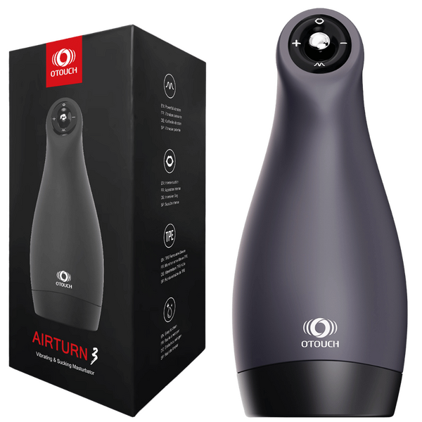 AIRTURN 3 - Sucking & Vibrating Male Masturbator with Heating-4897127060040