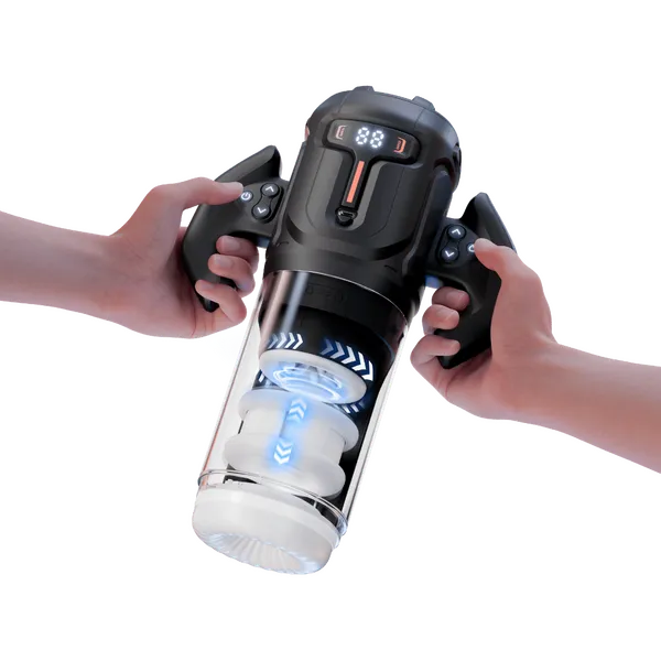 Turbo - Thrusting & Rotating Male Masturbator (Black) - Take A Peek
