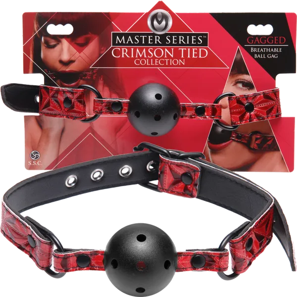 Crimson Tied Breathable Ball Gag - Take A Peek