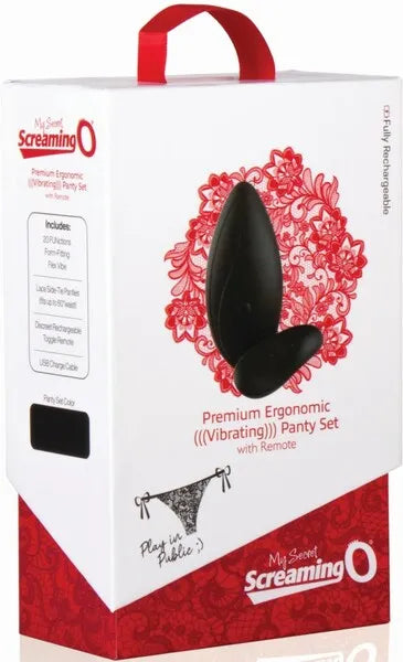 Premium Ergonomic Remote Panty Set (Black) - Take A Peek