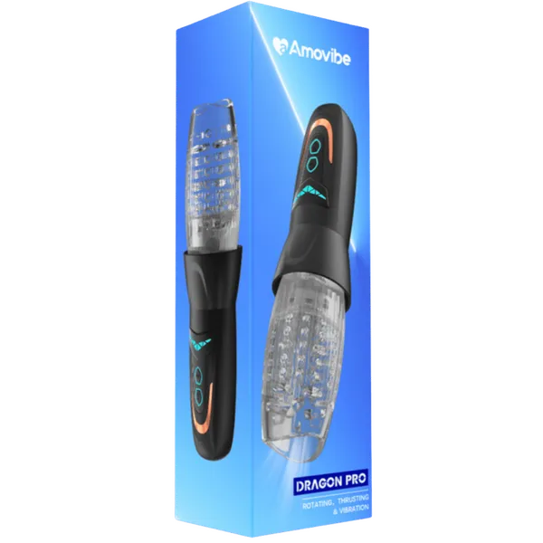 Dragon Pro - Rotating Male Masturbator (Black) - Take A Peek