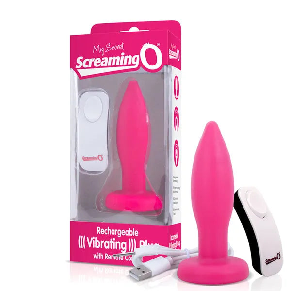 Vibrating Plug With Remote (Pink)-AMP-PK-110